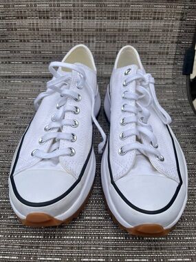 Converse Classic White Canvas Low-Top Sneakers with Gum Outsole